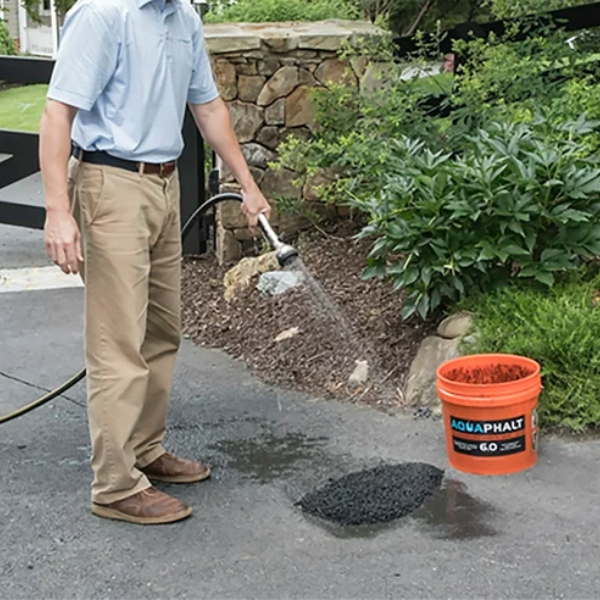 Add water to activate Aquaphalt